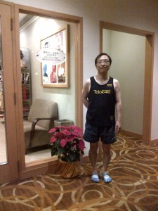 Dress in sportswear.  Note my 5-toe shoes which increases stability.